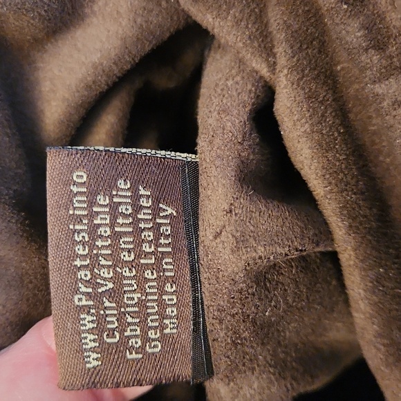 PRATESI Firenze Italian Leather Croco Bucket Bag - Picture 14 of 17